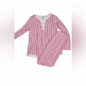 Roller Rabbit Pink Elephant Pajama Set top size SMALL & PANTS are a medium NWOT